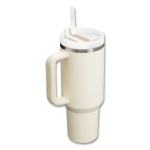 Quencher H2.0 Flowstate Stainless Steel Double Wall Insulated Tumbler, 40 Oz, Cream