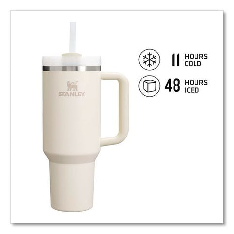 Quencher H2.0 Flowstate Stainless Steel Double Wall Insulated Tumbler, 40 Oz, Cream