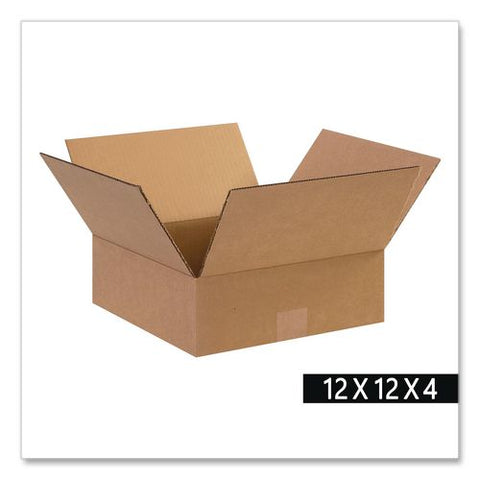 Shipping Boxes, Regular Slotted Container (rsc), 12" X 12" X 4", Kraft, 25/bundle