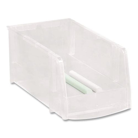 Stackable Storage Bin, 0.38 L, 3 X 4.5 X 7.5, Clear