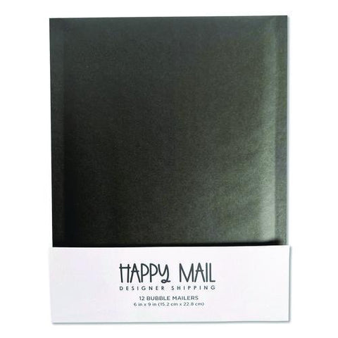 Self-sealing Bubble Mailer, 6 X 9, Black, 12/pack