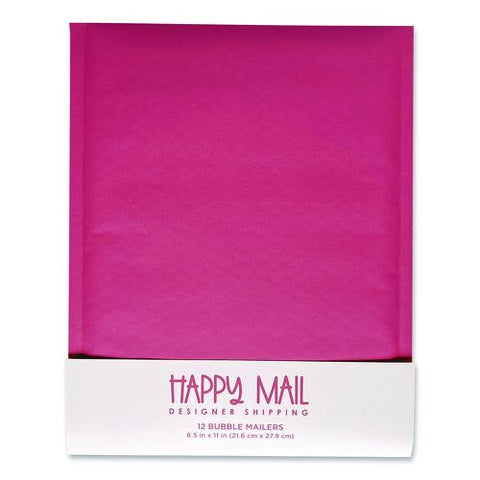 Self-sealing Bubble Mailer, 8.5 X 11, Pink, 12/pack