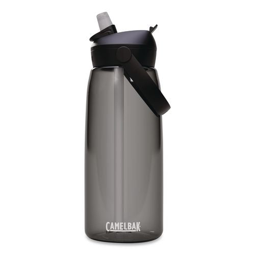 Thrive Flipstraw Plastic Water Bottle, 32 Oz, Charcoal