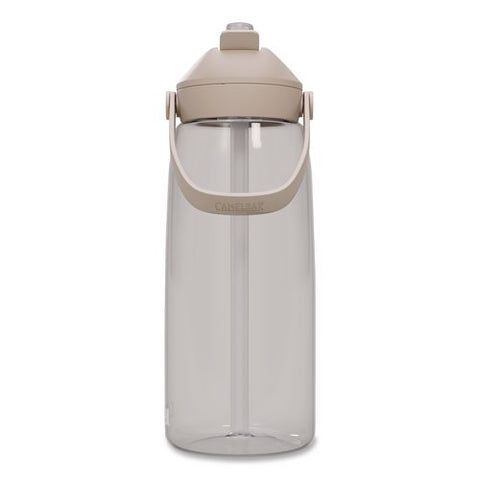 Thrive Flipstraw Plastic Water Bottle, 32 Oz, Clear