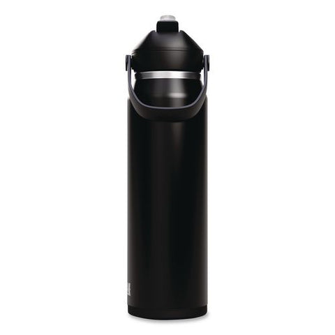 Thrive Flipstraw Stainless Steel Vacuum Insulated Water Bottle, 32 Oz, Black