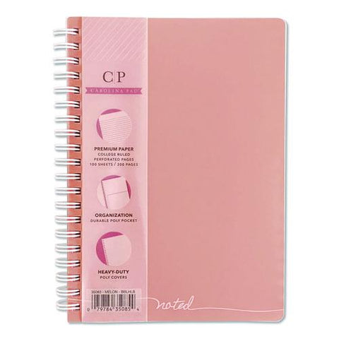 Noted Personal Notebook, Medium/college Rule, Randomly Assorted Cover Color, (100) 7 X 5 Sheets
