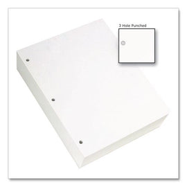 Copy Paper, 92 Bright, 3-hole Punch, 20 Lb Bond Weight, 8.5 X 11, White, 500 Sheets/ream, 5 Reams/carton