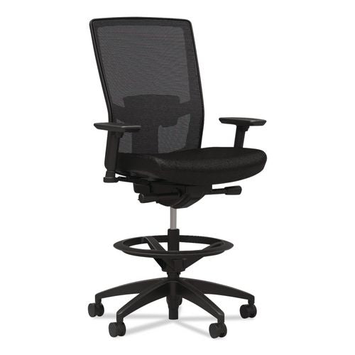 500 Series Mesh And Fabric Stool, Supports To 300 Lb, 24.6 X 34.4 Seat Height, Black Seat, Black Back, Black Base