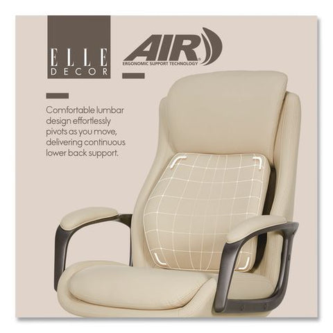 Rivendell Air Lumbar Ergonomic Executive Office Chair, Supports 275 Lb,18.75" To 22.5" Seat Height, Cream Seat/back,gray Base
