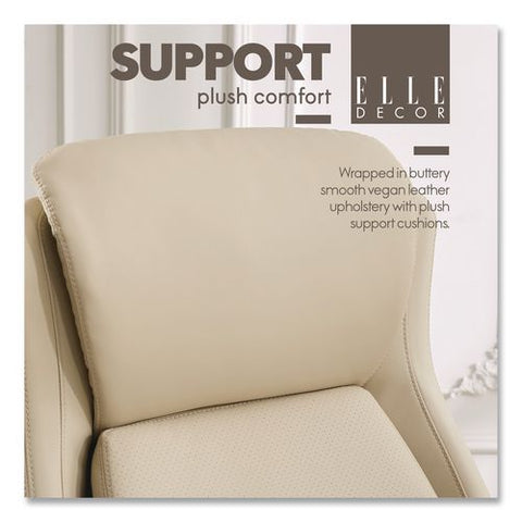 Rivendell Air Lumbar Ergonomic Executive Office Chair, Supports 275 Lb,18.75" To 22.5" Seat Height, Cream Seat/back,gray Base