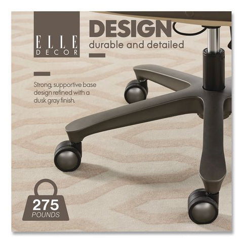 Rivendell Air Lumbar Ergonomic Executive Office Chair, Supports 275 Lb,18.75" To 22.5" Seat Height, Cream Seat/back,gray Base