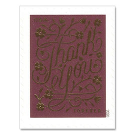 1 Oz First-class Forever Stamps, Thank You, 100/pack