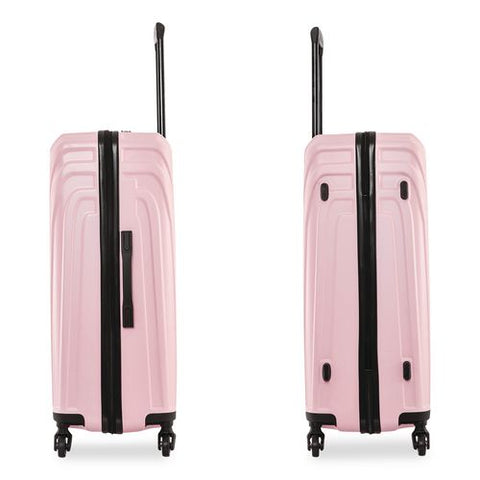 Vasty Three-piece Hardside Spinner Luggage Set, Pink