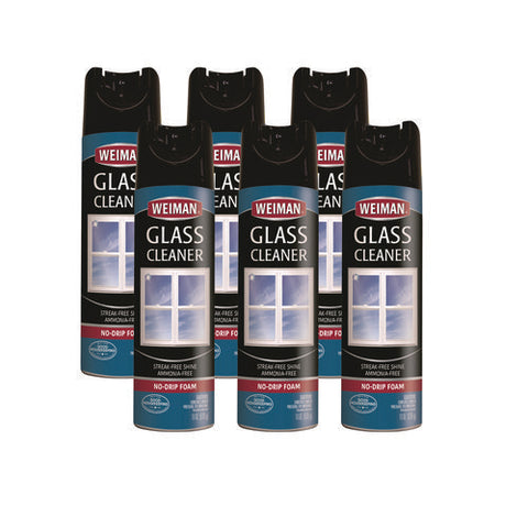 Foaming Glass Cleaner, 19 Oz Aerosol Spray Can, 6/carton