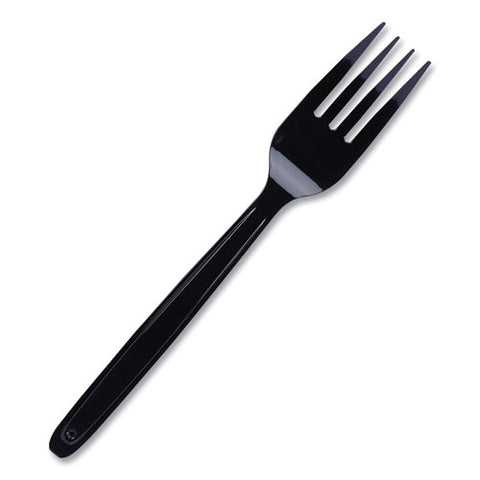 Cutlery For Cutlerease Dispensing System, Fork, 6", Black, 960/box