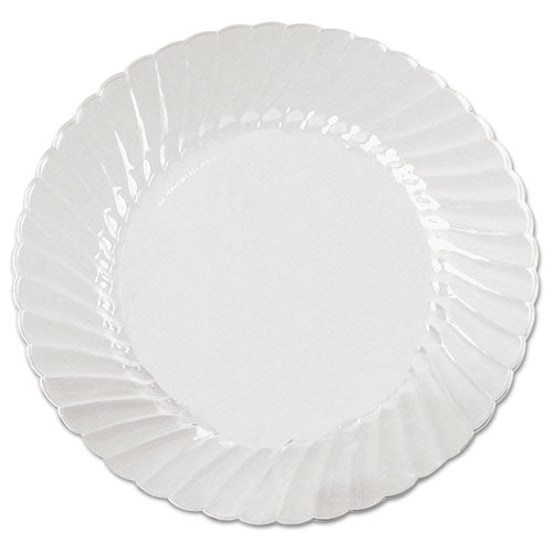 Classicware Plates, Plastic, 6" Dia, Clear, 18/bag, 10 Bags/carton