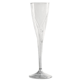 Classicware One-piece Champagne Flutes, 5 Oz, Clear, 10/pack, 10 Packs/carton