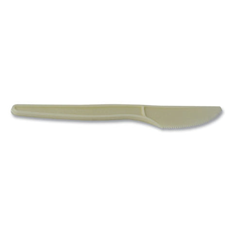 Ecosense Renewable Plant Starch Cutlery, Knife, 7", 50/pack