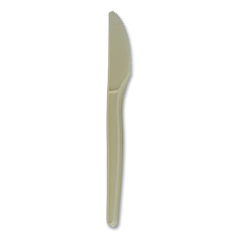 Ecosense Renewable Plant Starch Cutlery, Knife, 7", 50/pack