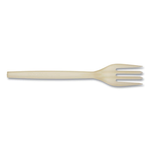 Ecosense Renewable Plant Starch Cutlery, Fork, 7", 50/pack