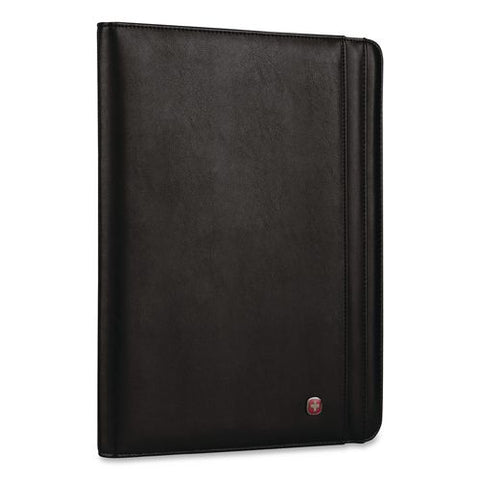 Merit Vinyl Padfolio, 8.5 X 11 Pad, 10.2 X 13, Open Style Closure, Black
