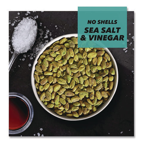 Wonderful No Shells Pistachios, Sea Salt And Vinegar, 2.25 Oz Bag, 8/box