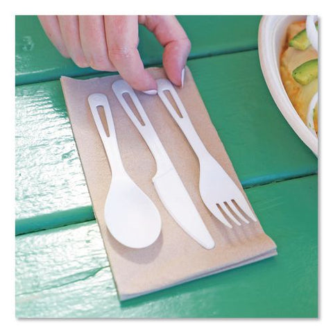 Tpla Cutlery, Medium Heavyweight, Fork/knife/spoon, Plastic, Light Beige, 24/pack