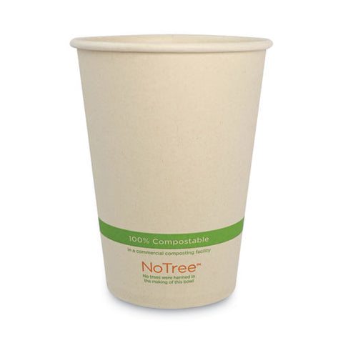 No Tree Paper Bowls, 32 Oz, 4.4" Diameter X 5.8"h, Natural, Sugarcane, 500/carton