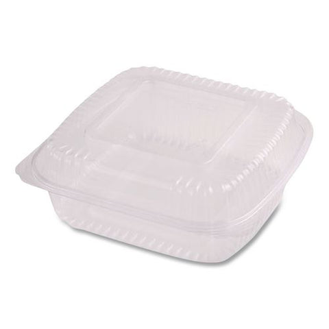Pla Hinged Clamshells, 19 Oz, 5.9 X 6.4 X 3.5, Clear, Plastic, 500/carton