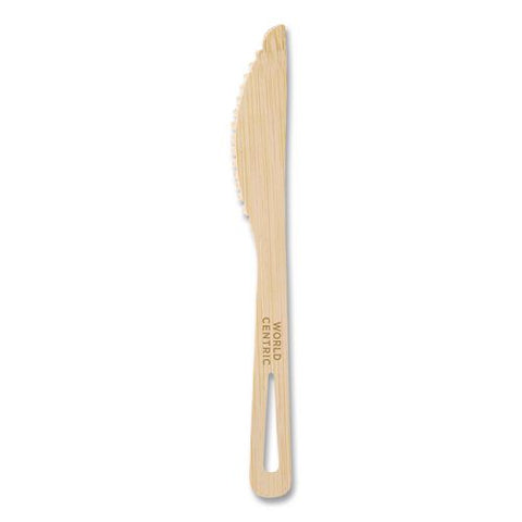 Bamboo Cutlery, Medium Heavyweight, Knife, Paper, Natural, 24/pack