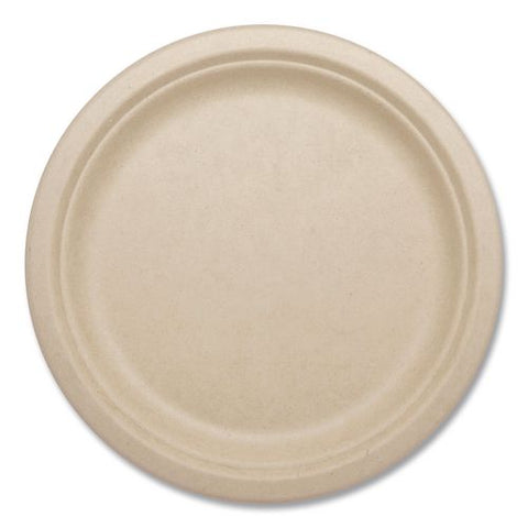 Fiber Plates, 10" Dia, Natural, 20/pack