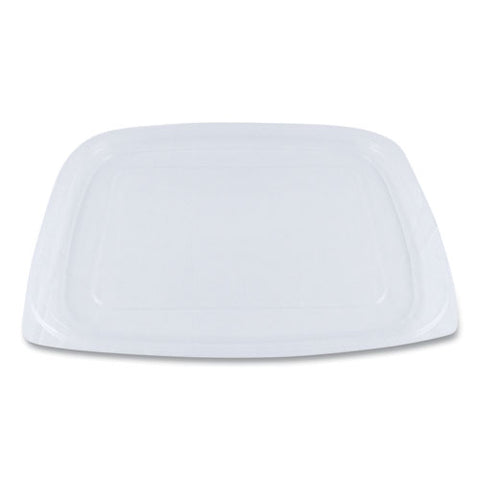 Pla Rectangular Deli Container Lids, 6.5 X 7.5 X 0.3, Clear, Plastic, 600/carton