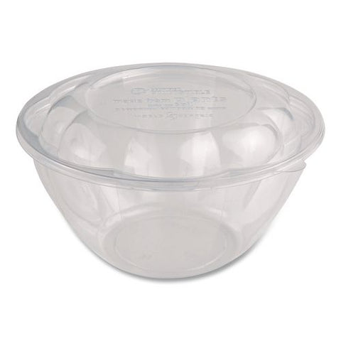 Pla Salad Bowl Lids, 6.8" Dia X 0.8" H, Clear, Plastic, 600/carton