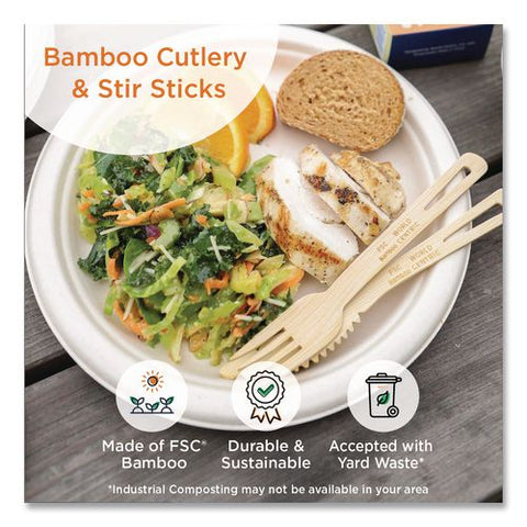 Bamboo Cutlery, Medium Heavyweigh, Spoon, Paper, Natural, 24/pack