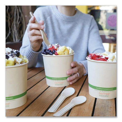Notree Cutlery, Light Mediumweight, Spoon, Paper, Natural, 1,000/carton