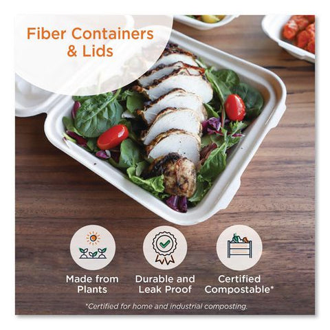 Fiber Containers, 17 Oz, 6.02 X 8.02 X 1.5, Natural, Sugarcane Fiber, 400/carton