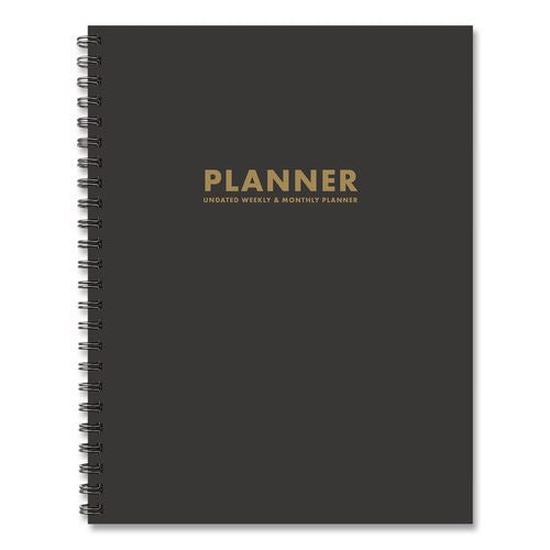 Charcoal Gray Undated Monthly Planner, 11 X 8.5, Charcoal Gray, Undated