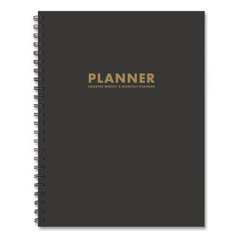 Charcoal Gray Undated Monthly Planner, 11 X 8.5, Charcoal Gray, Undated