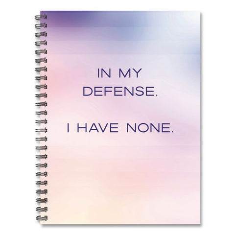 No Defense Undated Journal, Medium/college Rule, Pastel Multicolor Cover, (80) 8 X 6 Sheets