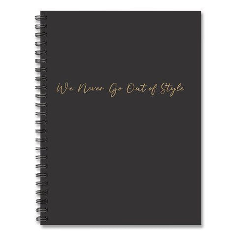 Style Undated Journal, Edition, Medium/college Rule, Black/gold Cover, (80) 8 X 6 Sheets