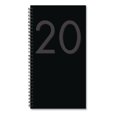 Black Softcover Weekly/monthly Spiral Planner. 6.5 X 3.5, Black Cover, 12-month (jan To Dec): 2026