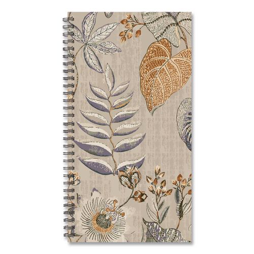 Organic Tapestry Small Weekly/monthly Spiral Planner, 6.5 X 3.5, Multicolor Cover, 12-month (jan To Dec): 2026