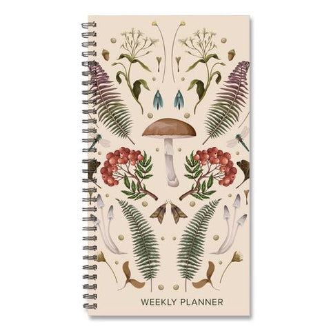 Woodland Mushroom Softcover Weekly/monthly Spiral Planner, 6.5 X 3.5, Multicolor Cover, 12-month (jan To Dec): 2026