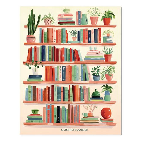 Boho Books Monthly Planner, 9.5 X 7.5, Multicolor Cover, 12-month (jan To Dec): 2026