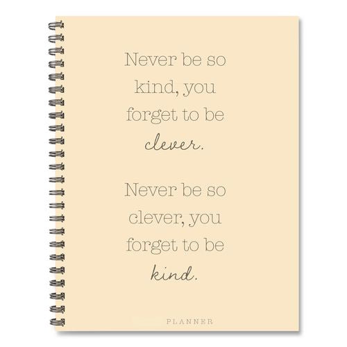 Never Be So Kind Weekly/monthly Planner, 11 X 8.5, Yellow Cover, 12-month (jan To Dec): 2026