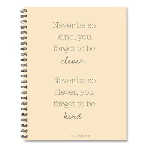 Never Be So Kind Weekly/monthly Planner, 11 X 8.5, Yellow Cover, 12-month (jan To Dec): 2026