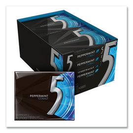 5 Gum, Peppermint Cobalt, 15 Sticks/pack, 10 Packs/box