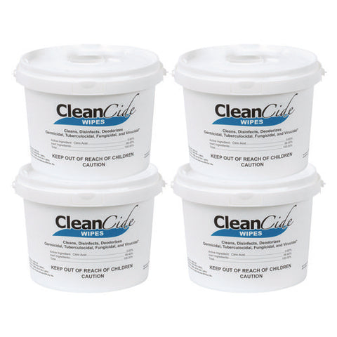 Cleancide Disinfecting Wipes, 1-ply, 8 X 5.5, Fresh Scent, White, 400/tub, 4 Tubs/carton