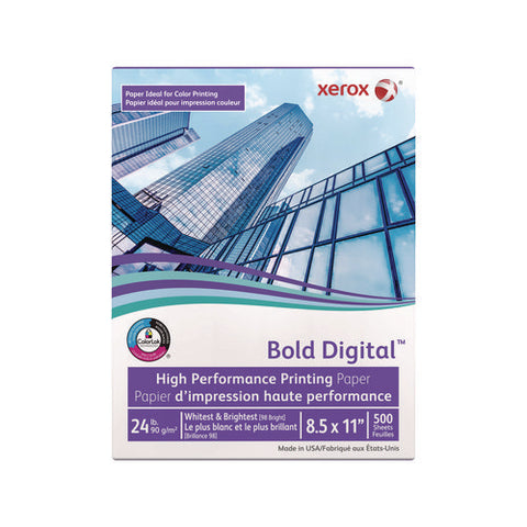 Bold Digital Printing Paper, 98 Bright, 24 Lb Bond Weight, 8.5 X 11, White, 500/ream