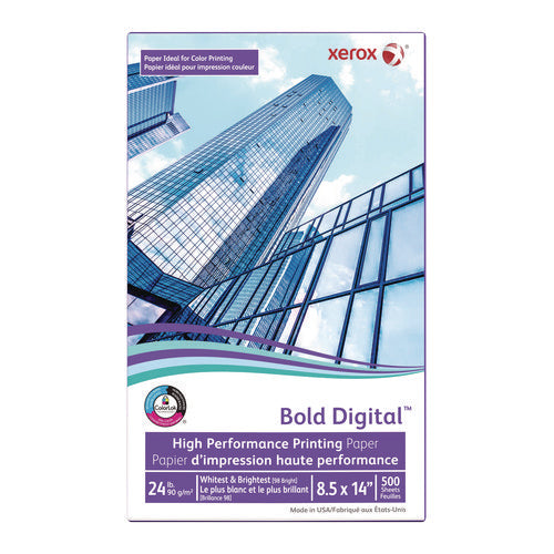 Bold Digital Printing Paper, 98 Bright, 24 Lb Bond Weight, 8.5 X 14, White, 500 Sheets/ream, 8 Reams/carton